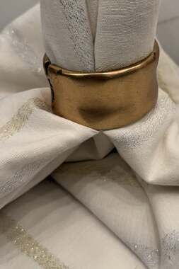 Vintage Gold Tone Wide Hinged Cuff Bracelet Chunky Statement Jewelry